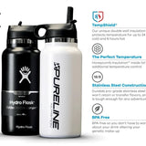 HydroFlask 32 oz Wide Mouth w/ Straw Lid - Accessories - Pureline Nutrition